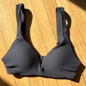 H&M Textured Navy Bikini Top